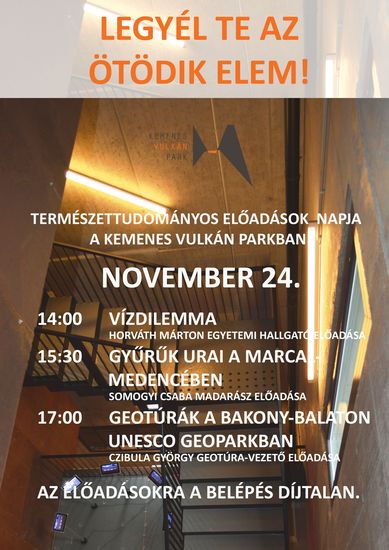 Legyél Te az ötödik elem november 24-én Legyél Te az ötödik elem november 24-én