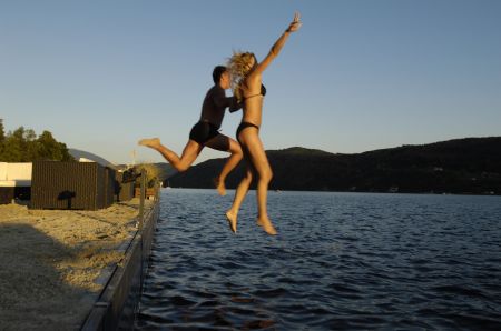 Millstätter See Sprung ins Wasser Kärnten
